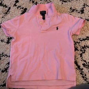 polo boys shirt in pink. size 5 like new